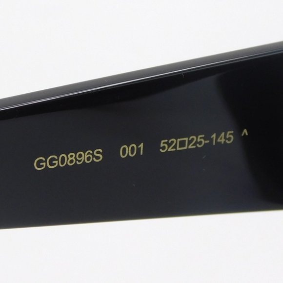 NEW GUCCI GG0896S 001 BLACK GREY SQUARE LOGO WOMEN'S SUNGLASSES FRAME 52… - Picture 11 of 13